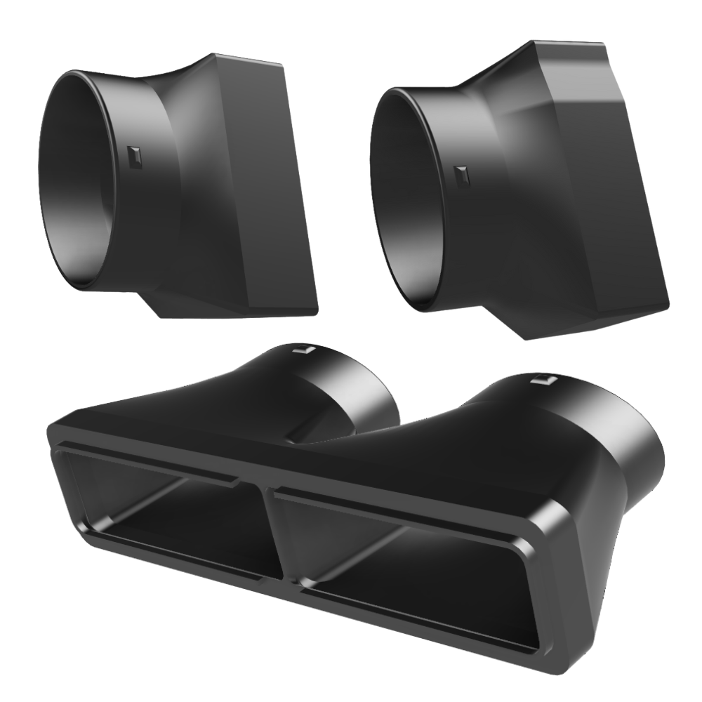 1982–1992 Camaro AC Duct Adapter Kit – 3D Printed, Fits Aftermarket Systems