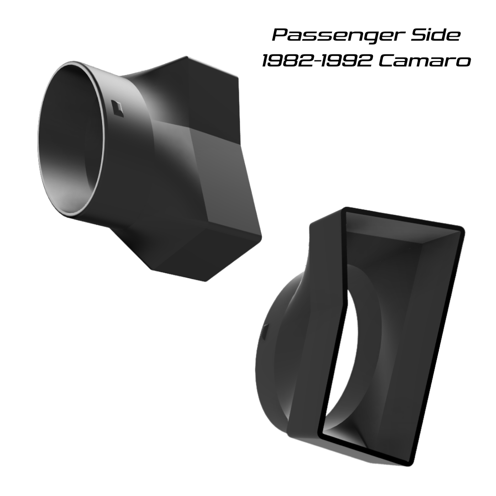 1982–1992 Camaro AC Duct Adapter Kit – 3D Printed, Fits Aftermarket Systems