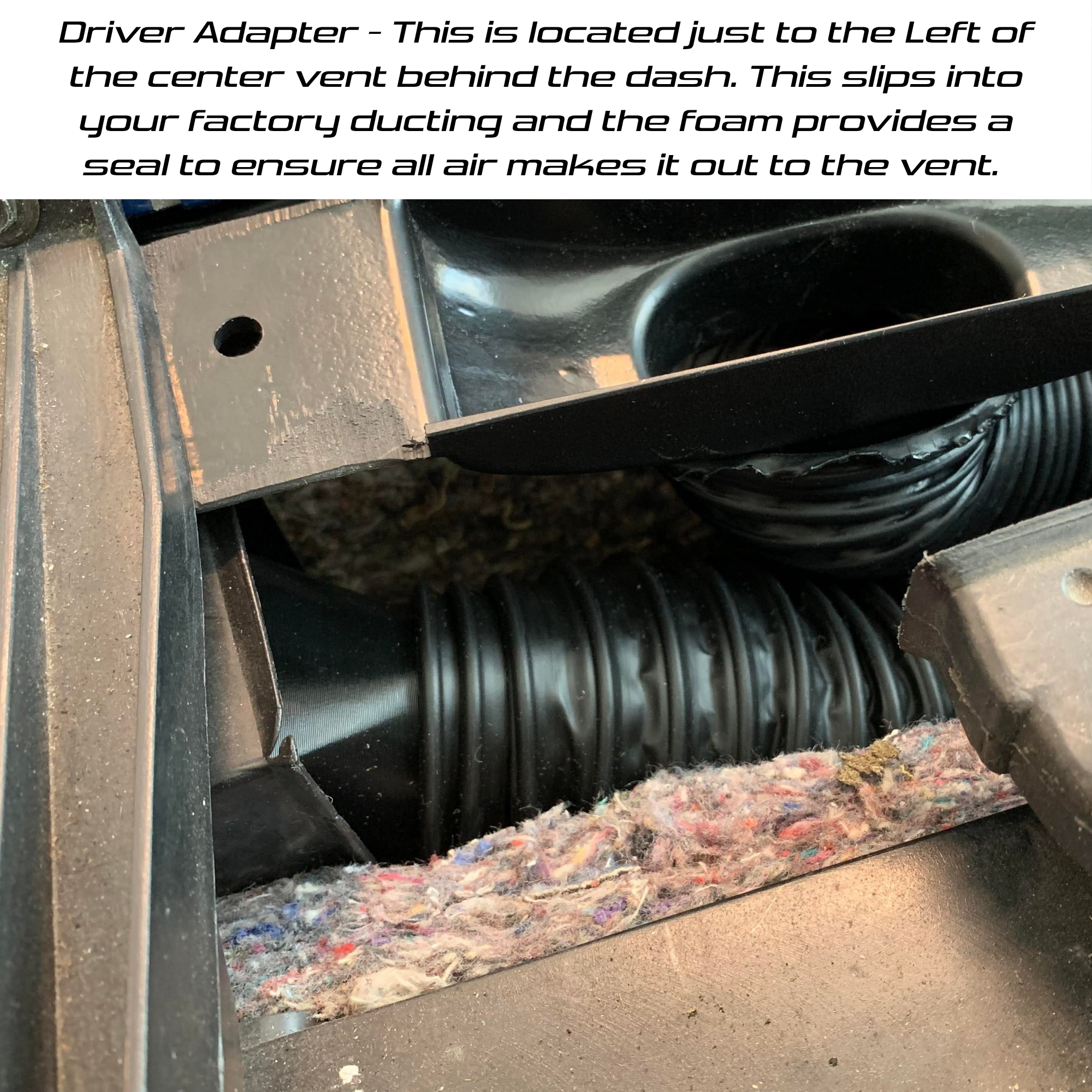 1982–1992 Camaro AC Duct Adapter Kit – 3D Printed, Fits Aftermarket Systems